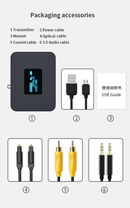 T6Pro One Pair Two <strong>Bluetooth</strong> 5.0 Audio Transmitter <strong>With</strong> CSR Chipset Optical/Coaxial/<strong>Aux</strong> <strong>Bluetooth</strong> Adapter - Product Image 5