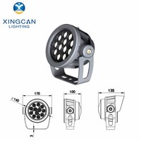 Diffuseur en forme d'arbre en aluminium, étanche IP65, personnalisable, RGB, 12W-36W, éclairage LED extérieur pour hôtel et aménagement paysager