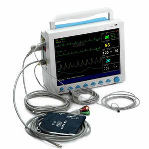 Moniteur patient multiparamètres vétérinaire à écran tactile avec certification CE et batterie intégrée pour clinique vétérinaire de petits animaux - Product Image 1