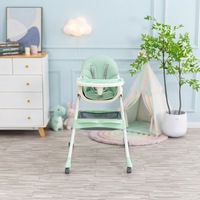 Chaise haute pliable en plastique pour bébé Clafbebe avec plateau amovible, hauteur réglable pour l'alimentation, de 0 à 36 mois