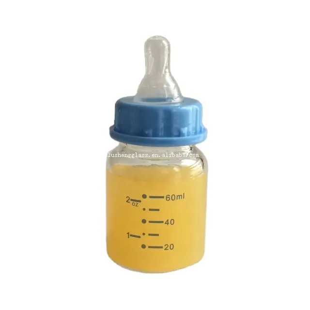 60ml Baby Feeding Bottle High Borosilicate Glass Milk Nursing Bottle In Stock