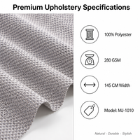 Tissu d'ameublement respirant en polyester tissé teint en fil Oslo 100 %, 280 GSM, poids moyen, populaire auprès des fabricants pour les canapés