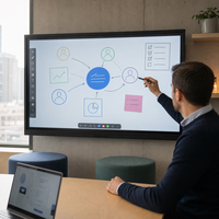 Tableau blanc interactif intelligent 86 pouces 3840X2160 Écran tactile multipoint pour l'éducation, les entreprises, OEM, ODM