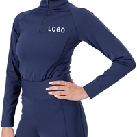 Nouvel arrivage de couche de base équestre Logo personnalisé Hauts d'équitation Chemises de compétition équestre à manches longues