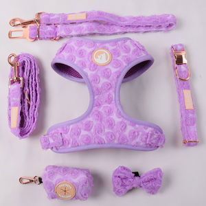 Arnés de diseño de lujo personalizado <span class=keywords><strong>para</strong></span> cachorros, recién llegados, accesorios <span class=keywords><strong>para</strong></span> mascotas, flor, Color rosa, pajarita bonita, collar de correa, <span class=keywords><strong>chaleco</strong></span> <span class=keywords><strong>para</strong></span> perros pequeños - Product Image 6