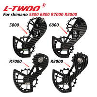 CYCLAMI 5800/6800/7000/8000 Derailleurs belakang, Set roda pemandu serat karbon, roda katrol dengan bantalan keramik 6800 R8000