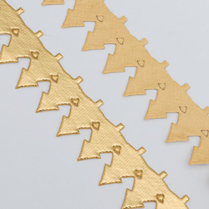 Ruban de Noël métallique or et argent, motif étoile et flocon de neige, pour emballage de boîtes cadeaux, décorations de fête de Noël, bricolage et fournitures artisanales - Product Image 6