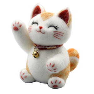 Özel dekorasyon şanslı kedi Mini mefruşat ürünleri özel Kawaii Anime dolması kedi peluş oyuncak - Product Image 1