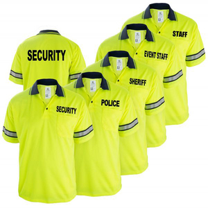 Fabrik Großhandel <span class=keywords><strong>Hi</strong></span> <span class=keywords><strong>Vis</strong></span> Security Workwear Shirt Kurzarm Reflektierende Baumwolle Polyester Shirt - Product Image 5