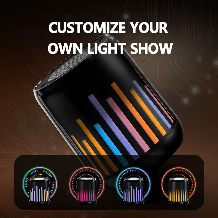 2024 nuevos productos RGB Luz Portátil mini altavoz Bluetooth inalámbrico para exteriores para teléfono móvil PC Karaoke fiesta salida