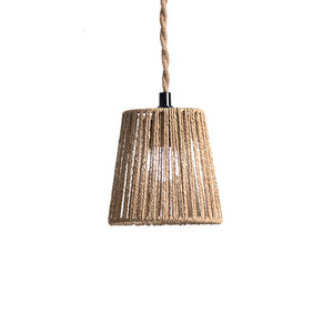 Wabi Sabi Style Paper <b>Rope</b> Pendant Lamp E27 Round Khaki For Home Tea Room Zen Decor - Product Image 5