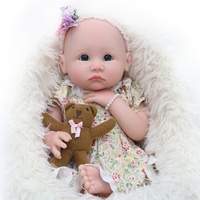 Poupée Reborn de 18 pouces, jouet en peluche, poupée de mode, silicone lavable, toucher réaliste semblable à la peau pour les filles