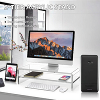 Support d'écran portable en acrylique, organiseur d'écran pour ordinateur portable, PC, bureau, multimédia