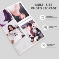 Album photo miniature en plastique givré de 3, 4, 5, 6 pouces, porte-cartes, classeur pour cartes photo, livre de rangement pour impressions