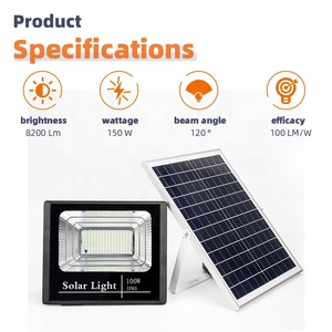 IP65 30W 60W Không Thấm Nước Điều Khiển Từ Xa Ngoài Trời Vườn Nhôm Năng Lượng Mặt Trời Nhẹ Lũ Lụt Ánh Sáng - Product Image 2