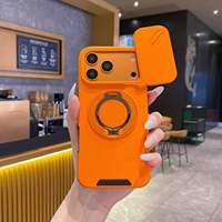 Étui de protection antichoc de luxe pour iPhone 18 17 16 15 14 13 12 11 18 Pro Max avec cache coulissant pour appareil photo et support, coque robuste et résistante