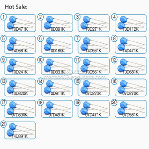 Chất lượng cao vdr màu xanh 3MOV loại varistor 431 681K 241k 07d220k 110V 300V điện áp phụ thuộc điện trở cho máy phát điện phát điện - Product Image 6