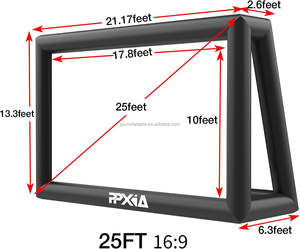 Pantalla de proyector inflable al aire libre pantalla inflable <span class=keywords><strong>blanca</strong></span> <span class=keywords><strong>cine</strong></span> de película para fiesta de deshierbe de patio trasero - Product Image 2