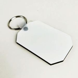 Rectangle <b>White</b> Sublimation Key Holder Personalized Keychain Blanks MDF Material Durable Factory Outlet Photo <b>Frame</b> Promotion - Product Image 1