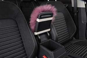 แผ่นรองคอนโซลกลางรถยนต์หนังแกะออสเตรเลีย ยี่ห้อ Sample Support อุปกรณ์ตกแต่งภายในรถยนต์แบบสากล เหมาะสำหรับรถ SUV/รถบรรทุก/รถยนต์ทั่วไป - Product Image 2