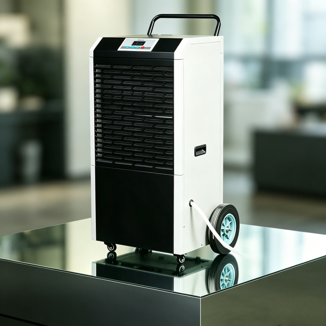 Stainless Steel Industrial Dehumidifier Movable With Wheels for Storage Garage