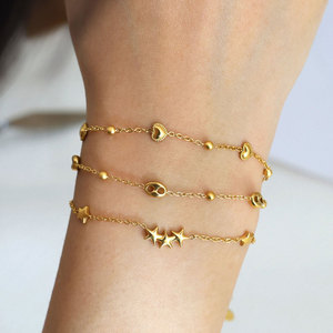 Bracciali Personalizzati Antiossidanti Impermeabili di Lusso in Acciaio Inossidabile all'Ingrosso per Donne Bracciale Placcato Oro 14k 18k per Donne - Product Image 2