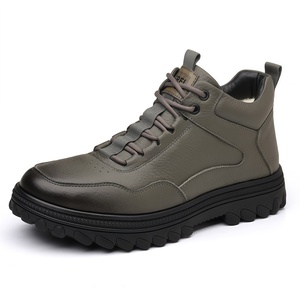 Botas de Invierno para Hombre, de Piel de Vacuno de Primera Capa, Impermeables, Antideslizantes, Forradas con Lana y Forro Polar, Cálidas, Calzado Casual, Botas Gruesas - Product Image 5