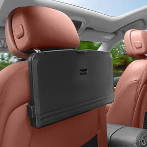 صينية قابلة للطي لتنظيم المقعد الخلفي للسيارة متعددة الوظائف مع حامل أكواب ، طاولة سوداء محمولة - Product Image 3