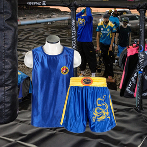 Ropa de Artes Marciales <span class=keywords><strong>Sanda</strong></span>, Uniforme de <span class=keywords><strong>Wushu</strong></span> Corto para Entrenamiento - Product Image 1