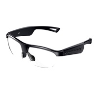Lunettes de soleil intelligentes d'extérieur GS03 avec traduction IA, verres interchangeables pour appels sans fil, chargement magnétique, monture en PC