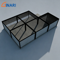 Pergola en aluminium avec revêtement en poudre, système de toit à lamelles motorisé moderne, imperméable, couverture de patio extérieur, villa, jardin, hôtel, complexe hôtelier