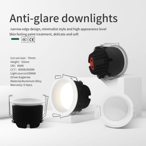 Lámpara de Techo Empotrada LED de Diseño Moderno y Sencillo Shanhe, de Alta Calidad para Interiores, Foco Cuadrado Negro - Product Image 3