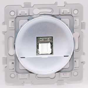 Connecteurs Ethernet Premium de prise RJ45 blindée CAT6 STP de grade 2 TV Silver SQUARE - Product Image 1