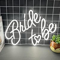 Mini gelin olmak Neon işareti pembe akrilik LED dim noel yeni yıl Bachelorette parti yatak odası için ev duvar dekoru