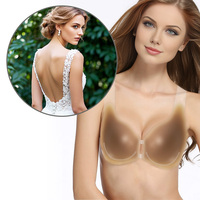 Soutien-gorge en silicone à double boucle Grande taille sans fil Contour naturel pour femmes Lingerie de mode Soirée