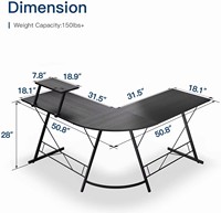 Bureau d'ordinateur en L moderne pour la maison et le bureau, structure en acier, extensible, taille personnalisable, panneau autoportant, prix de gros abordable