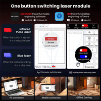 Máquina de Grabado Láser Dual 2 en 1, Equipo de Tallado Totalmente Automático con Enfriamiento por Aire para Joyería, Anillos, Papel, Cuero, Dst