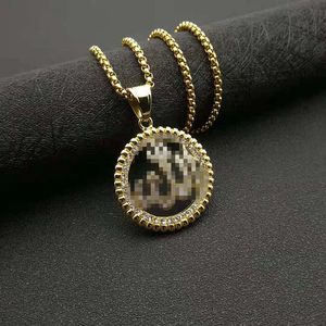 Nuovo Design 2019: Collana con Ciondolo Allah in Acciaio Inossidabile Placcato Oro 18K, Gioielli Religiosi Islamici con Cristalli - Product Image 4