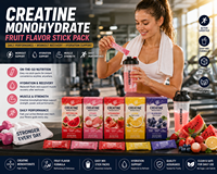 Créatine en poudre en stick micronisée, créatine monohydrate, complément pré et post-entraînement, marque privée