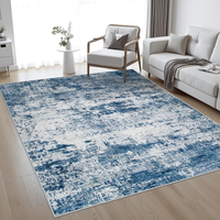 Grand tapis d'intérieur rembourré pour salon ou salle à manger, tapis en velours cristal pour la maison