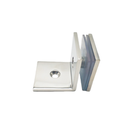 Support d'angle moderne en acier inoxydable à 90 degrés pour fixation de verre, moulé avec précision, pour cloisons de douche