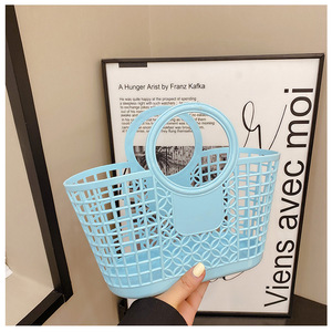 다기능 핸들 바구니 야외 캠핑 작은 피크닉 주방 야채 보관 바구니 여성 핸드백 젤리 가방 - Product Image 3