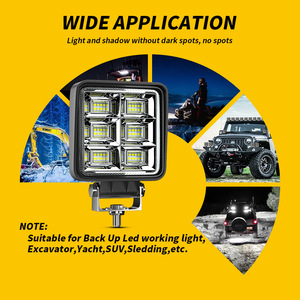 <span class=keywords><strong>ไฟ</strong></span>สปอร์ตไลท์ 4 นิ้ว 144 วัตต์ 48 LED <span class=keywords><strong>ไฟ</strong></span>ส่องสว่างเหนือศีรษะ สำหรับฟาร์ม ตกปลา ถนน <span class=keywords><strong>ไฟ</strong></span>สี่เหลี่ยม <span class=keywords><strong>ไฟ</strong></span>สปอร์ตไลท์รถยนต์ <span class=keywords><strong>ไฟ</strong></span>เตือน <span class=keywords><strong>ไฟ</strong></span>บาร์ สีขาว - Product Image 3