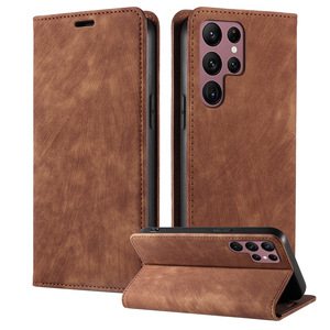 Para <span class=keywords><strong>Samdung</strong></span> S24 PU TPU Funda de teléfono móvil con ranura para tarjeta de cuero, Funda de teléfono de cuero con tapa a prueba de golpes para Samsung S24 Ultra - Product Image 1