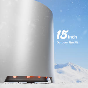 Poêle à bois moderne de 15 pouces en acier inoxydable de qualité supérieure, sans fumée, pour le chauffage par temps froid, brûlant du bois ou des granulés de bois CH01 - Product Image 2