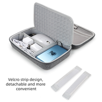 Étui de transport portable en EVA rigide pour appareils électroniques, organiseur technique, étui de rangement pour câbles USB, étui étanche avec fermeture éclair, boîte pour gadgets numériques