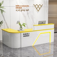 QT-258X Comptoir de réception en U pour entreprise de meubles Shunqi, comptoir de bar, comptoir de caisse, armoire d'angle 120 cm, style minimaliste moderne