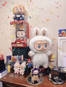 Original for labubu Big Dolls 38cm Latte Toys PVC Plush Toys Mystery Boxes Walk by Fortune - Product Image 5