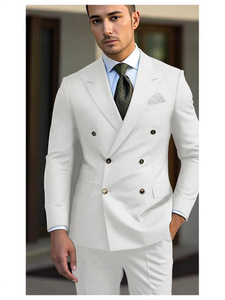 Nuovo <span class=keywords><strong>Abito</strong></span> da <span class=keywords><strong>Uomo</strong></span> <span class=keywords><strong>Marrone</strong></span> Italiano Doppiopetto con Revers a Punta, Smoking da Sposo, Completo Formale su Misura, Blazer e Pantaloni in Lana Pettinata da <span class=keywords><strong>Uomo</strong></span> (2 Pezzi) - Product Image 5