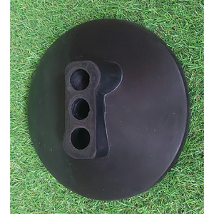 Base de goma con peso de 22,5 cm de diámetro y 1,3 kg para hasta 3 postes de PVC de 25 mm, equipo de entrenamiento - Product Image 1